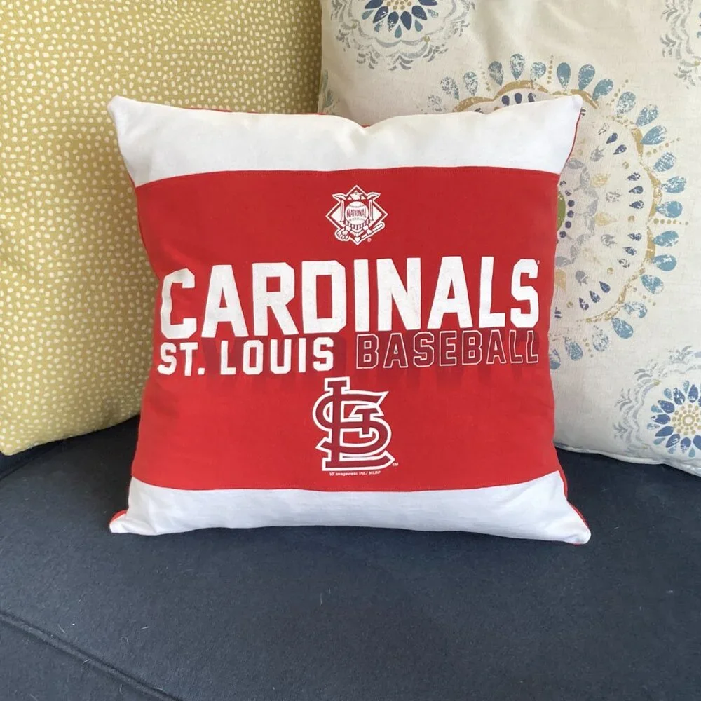 St. Louis Cardinals MLB Baseball Handmade retro T shirt 16x16 Throw pillow cover